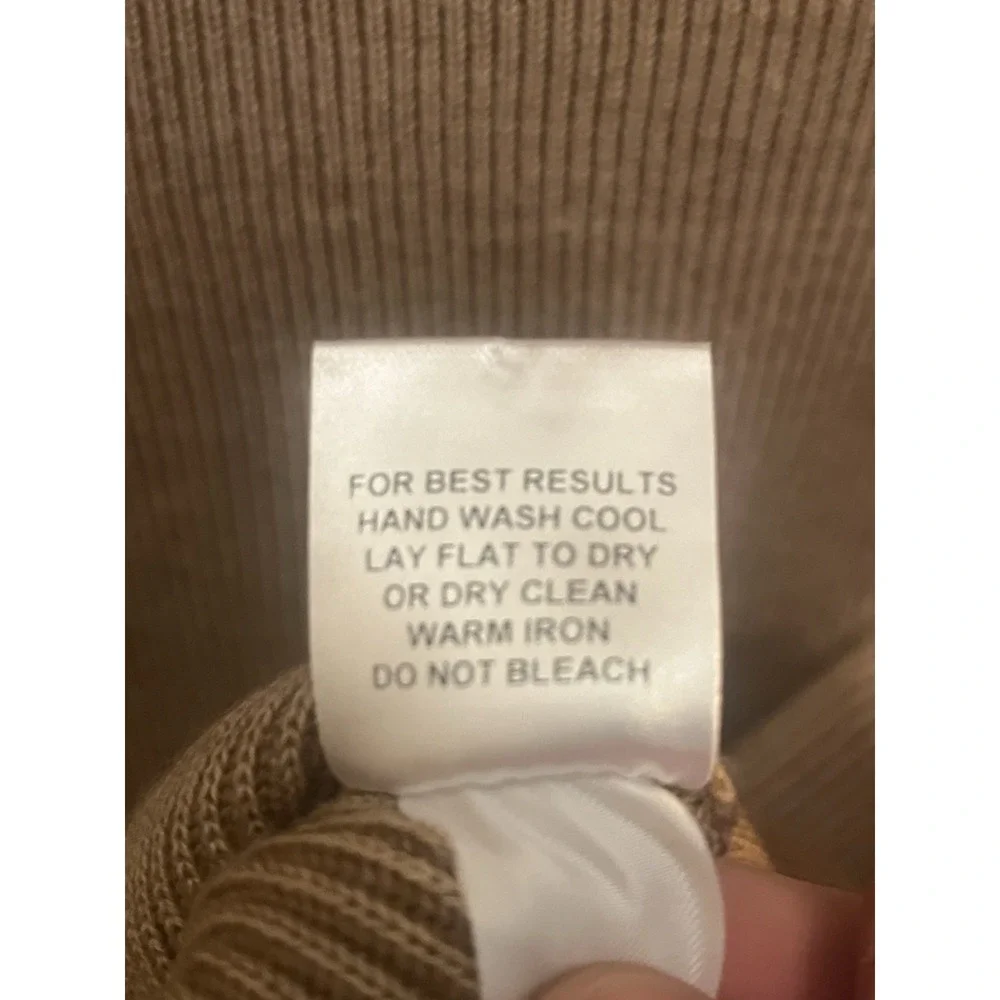 Peter Millar Men's XL 1/4 Zip Sweater 100% Merino Wool Camel Tan MF22S07